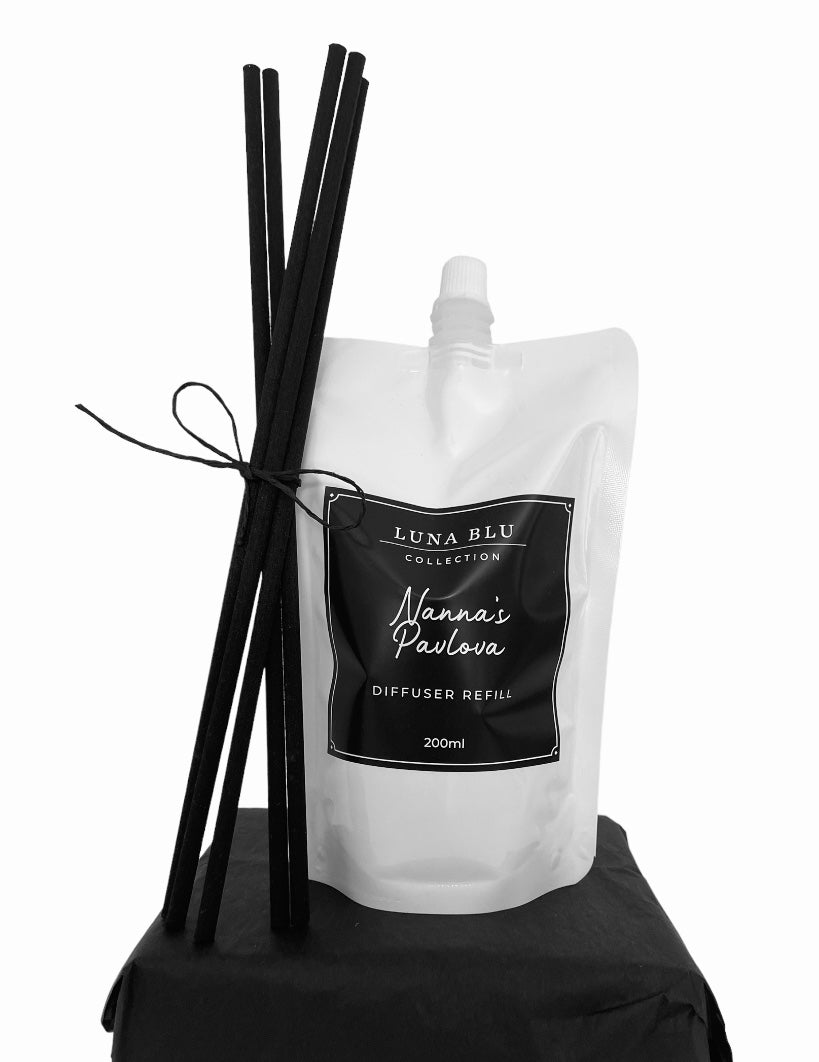 Nanna's Pavlova Diffuser Refill & Fibre Sticks Set